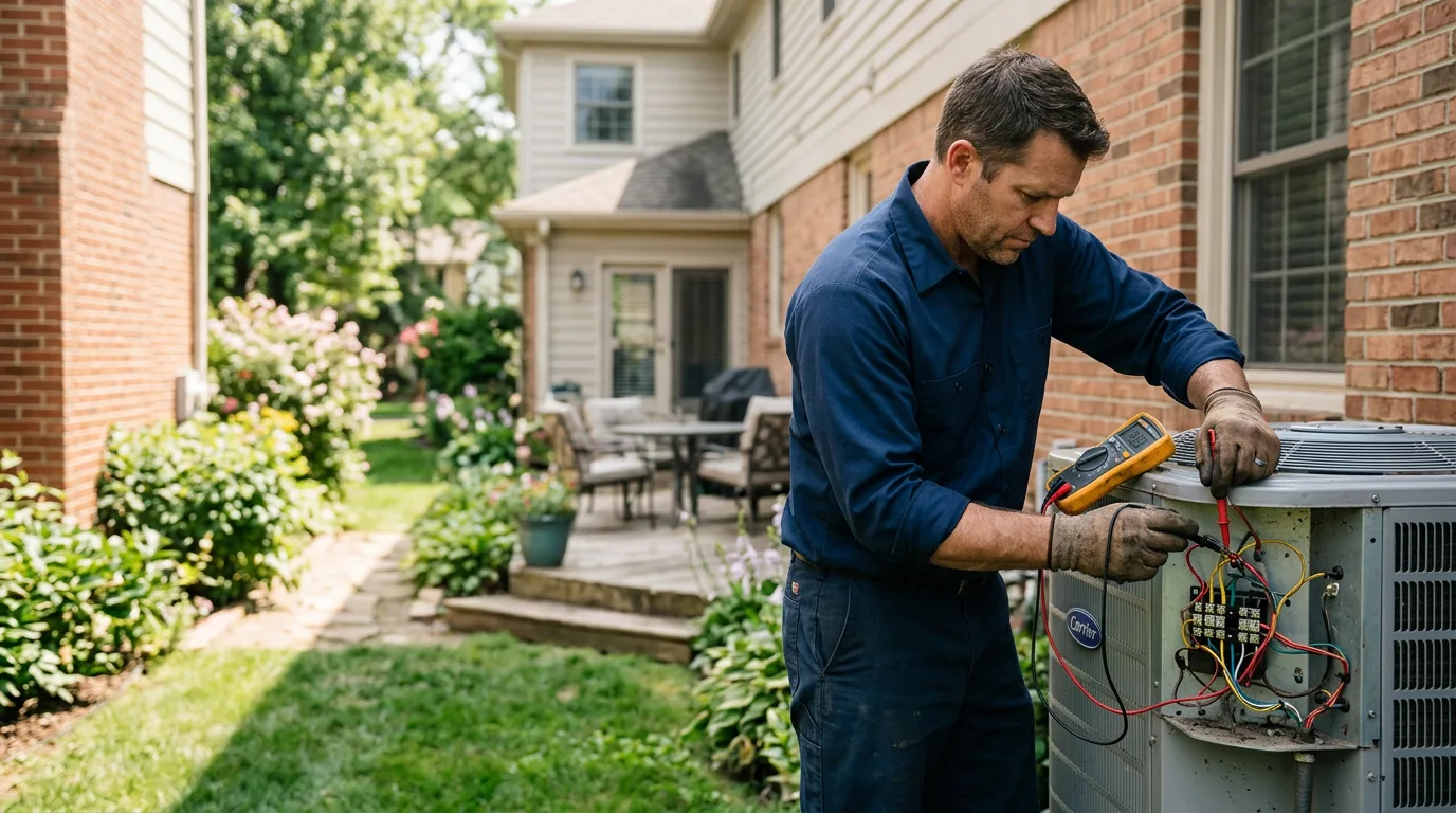 HVAC technician working near Farmville, NC